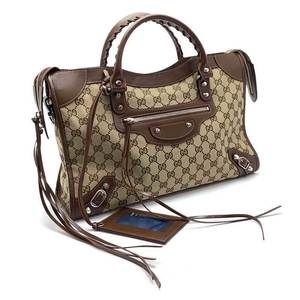 Gucci Balenciaga Neo Medium Bag Beige Brown GG The Hacker Project